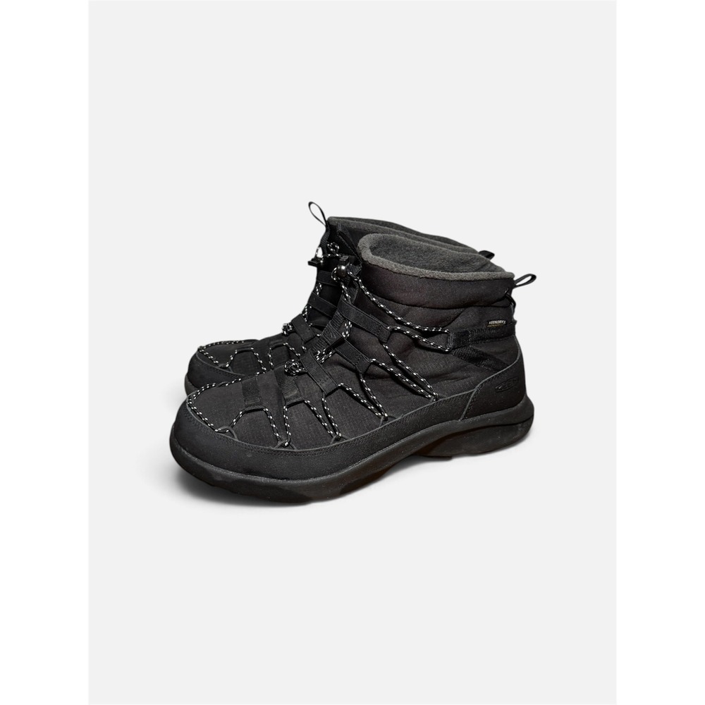 KEEN Uneek SNK Chukka WP Boots Men 10.5 Black Waterproof Fleece Winter 1023553